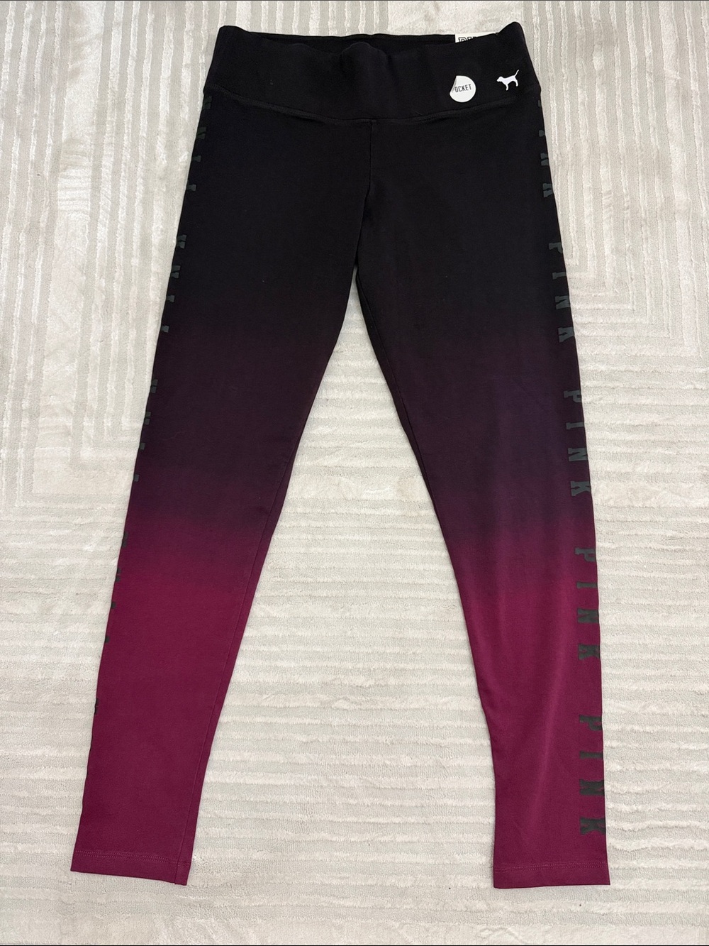 PINK Victoria's Secret Black to Berry Ombre Girls' Leggings